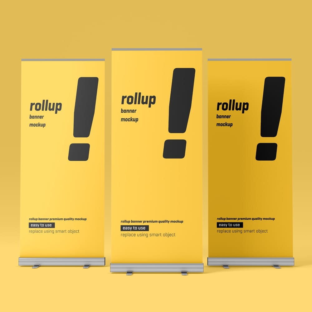 Free Rollup Banner Mockup Template PSD
