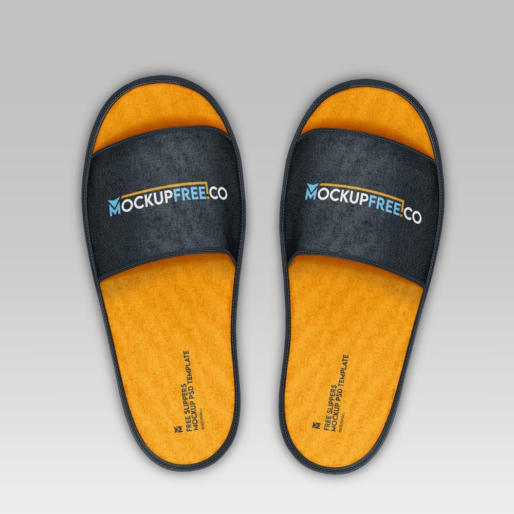 Free Slippers Mockup Template PSD