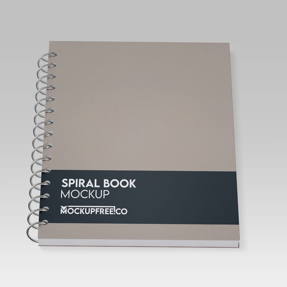 Free Spiral Book Mockup PSD