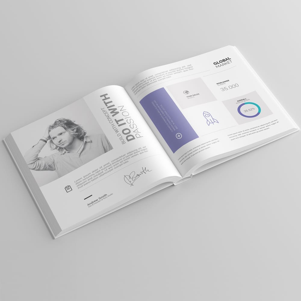 Free Square Hardcover Book Mockup Template PSD