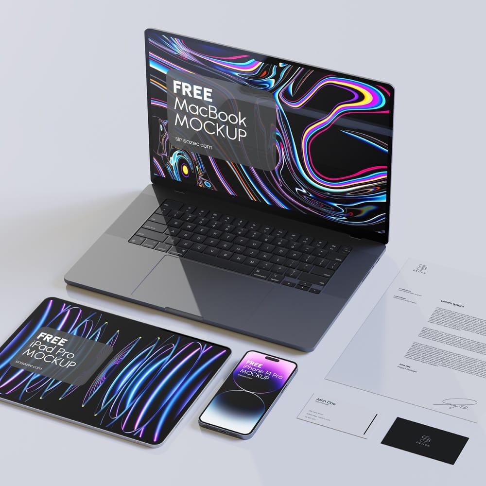 Free Stationery Branding and Identity Mockup PSD