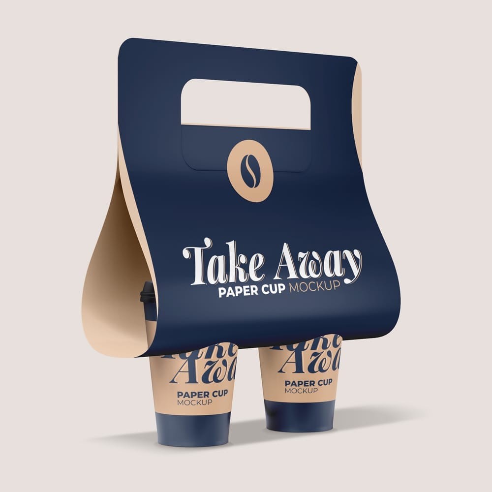 Free Take Away Paper Cup Mockup PSD