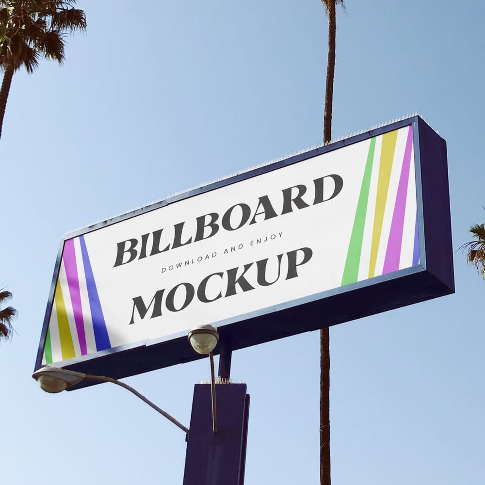 Free Wide Billboard Mockup PSD