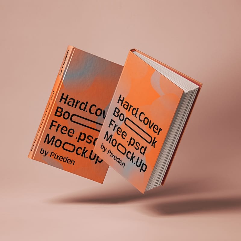 Gravity Hardcover Book Mockup Scene