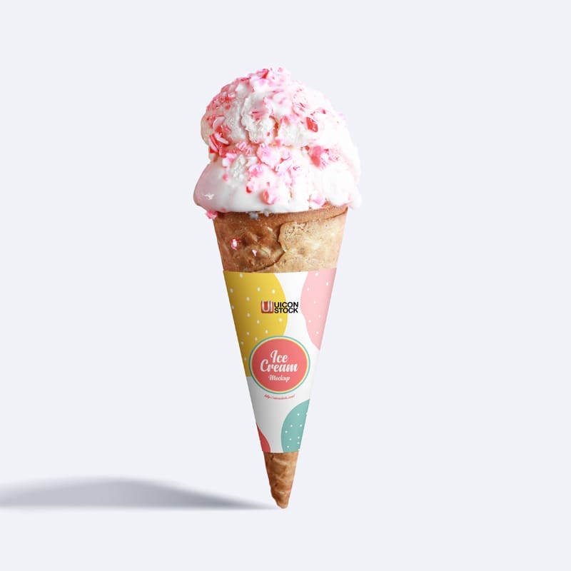 Free Ice Cream Mockup Template PSD