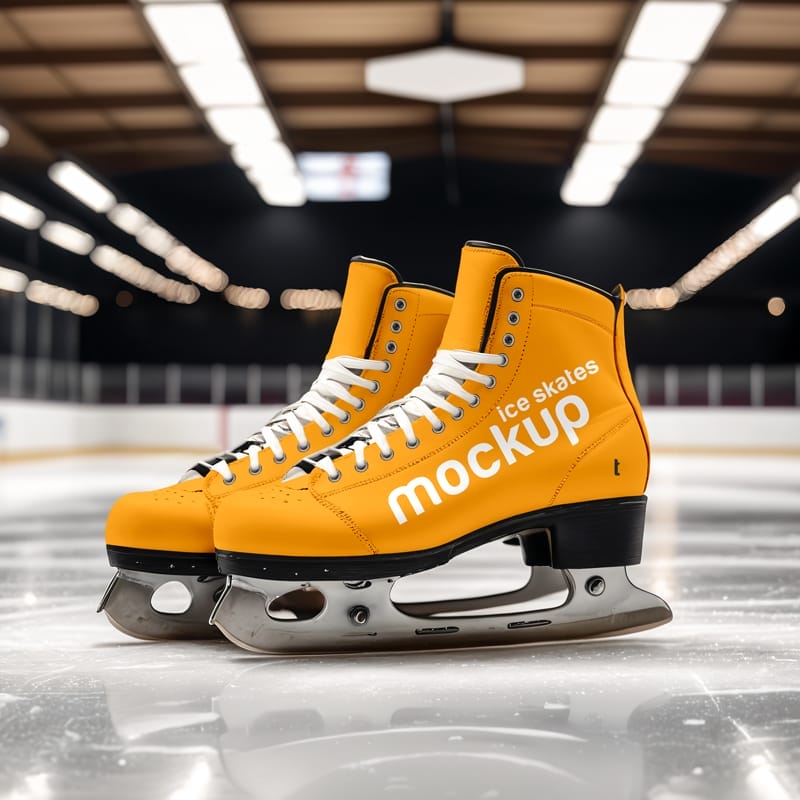 Ice Skates Mockup PSD
