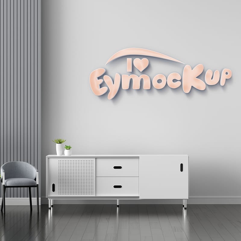 Interior Logo Mockup PSD