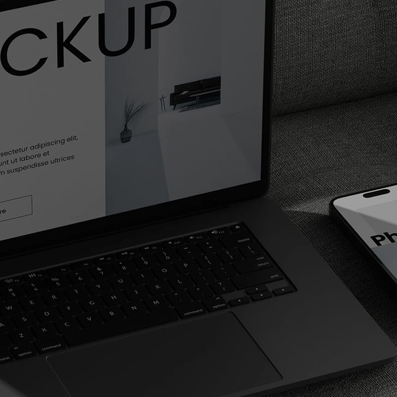 Laptop and Phone Mockups PSD