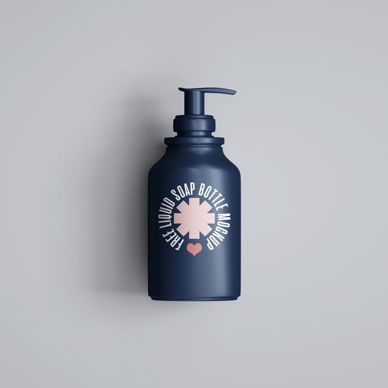 Liquid Soap Bottle Mockup PSD
