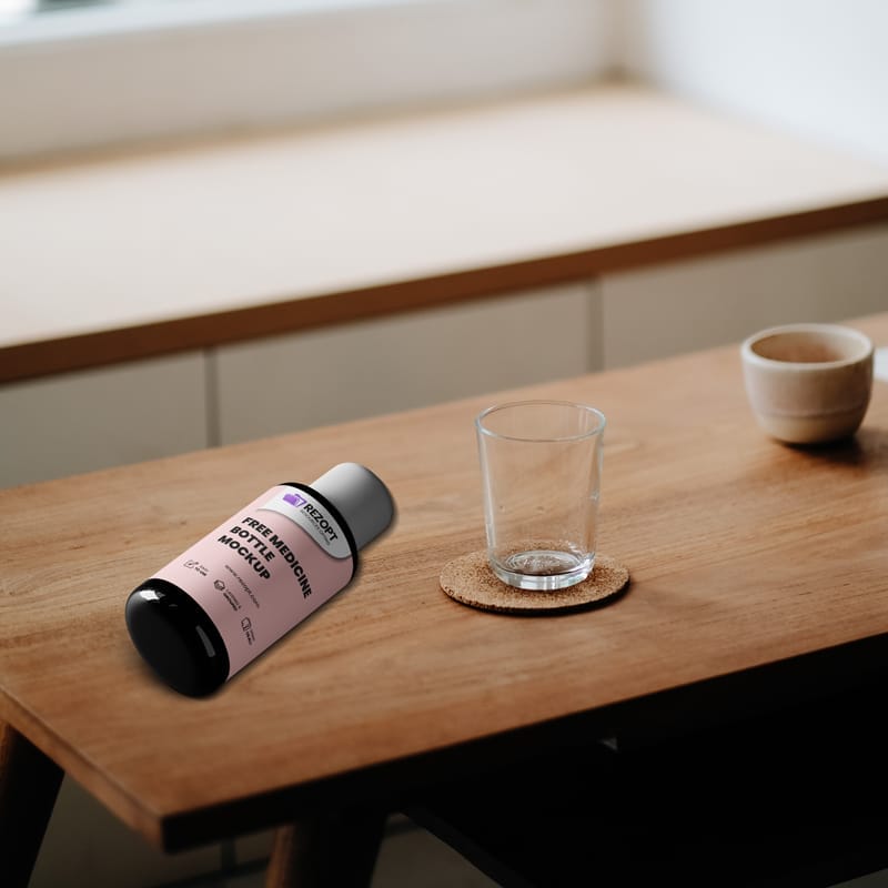Medicine Bottle Mockup PSD