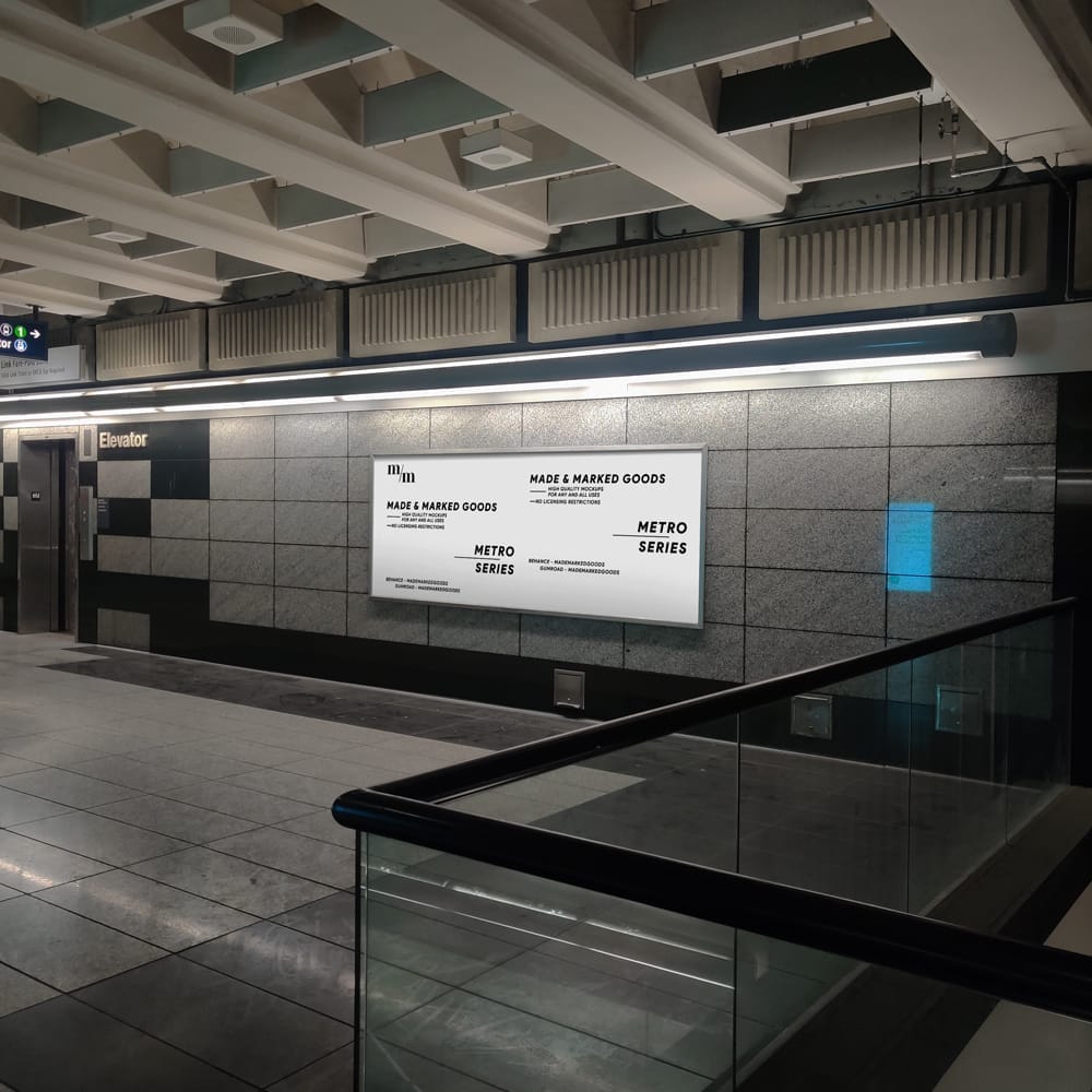 Metro Series Framed Poster Mockup PSD