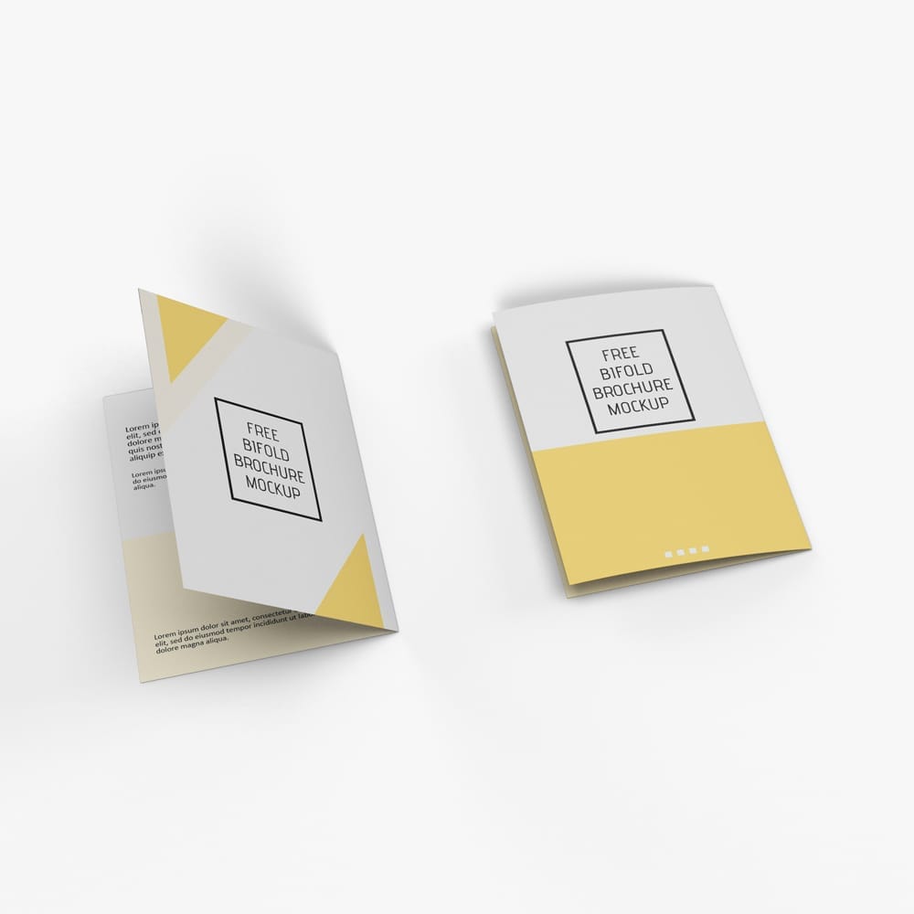 Minimal Bifold Brochure Mockup PSD