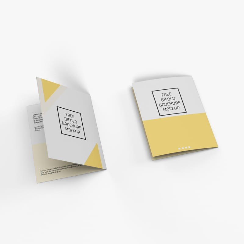 Minimal Bifold Brochure Mockup