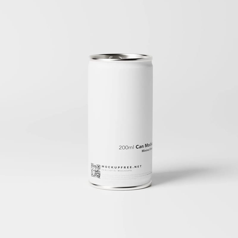 Minimalistic Aluminum Can Mockups PSD