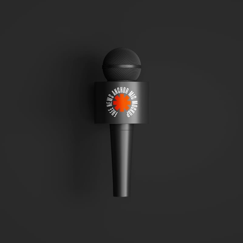 News Anchor Mic Mockup PSD