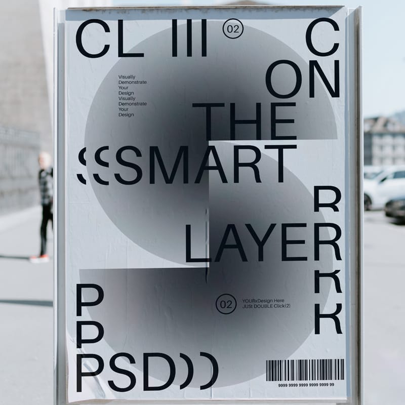 Outdoor Advertising Poster Mockup Template PSD