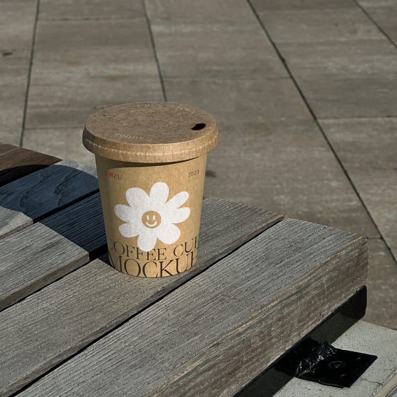 Paper Coffee Cup Mockup Template PSD