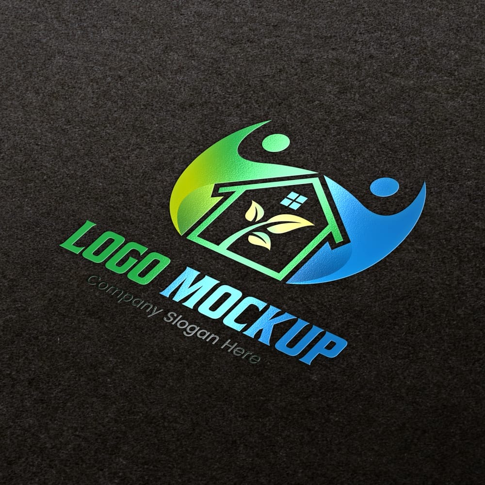 Paper Print Edition Logo Mockup PSD