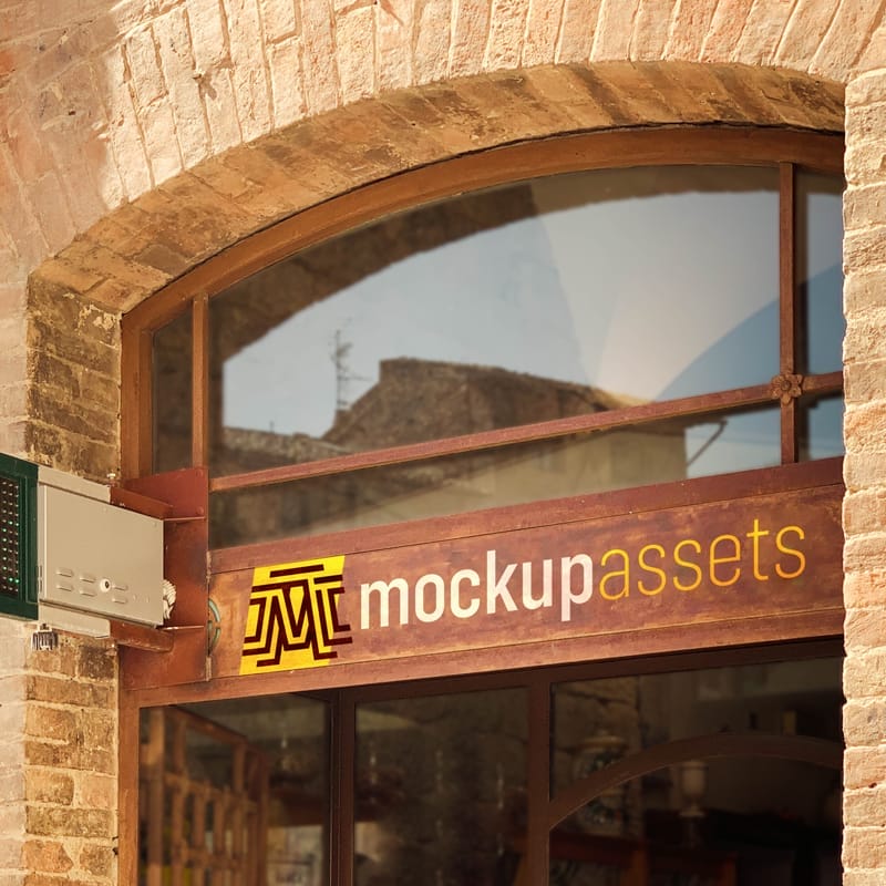 Pharmacy Signage and Window Mockup PSD