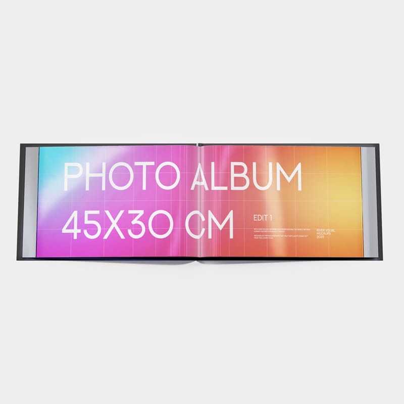 Photo Album 45x30 Mockup PSD