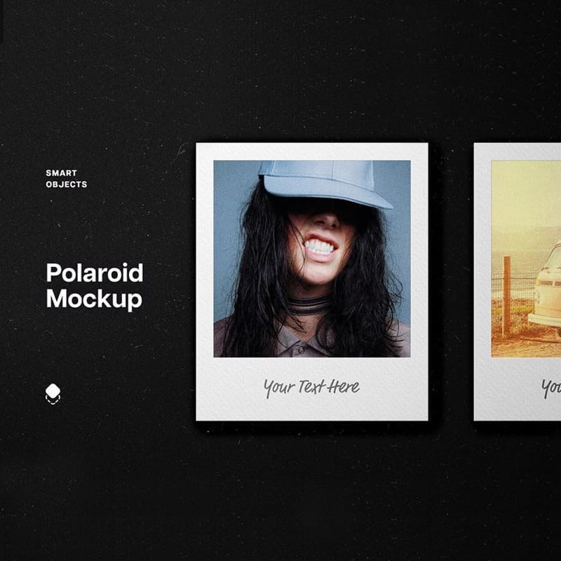 Polaroid Frame Mockup PSD