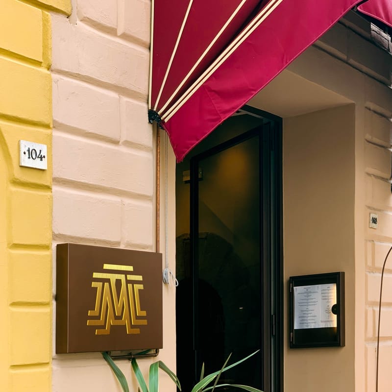 Restaurant Facade Sign Mockup PSD