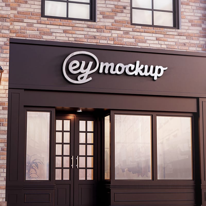 Shop Logo Mockup PSD