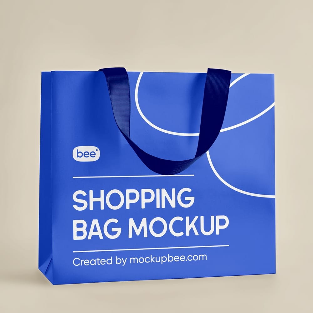 Shopping Bag with Handle Mockup PSD
