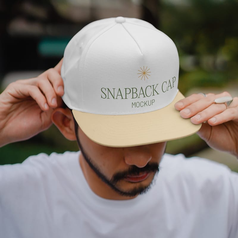 Snapback Cap Mockup PSD