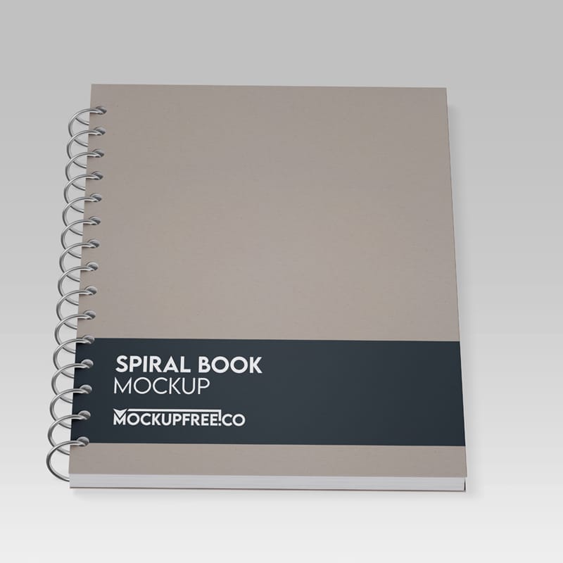 spiral bound book mockup psd