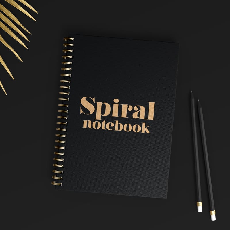 Spiral Notebook Mockup PSD