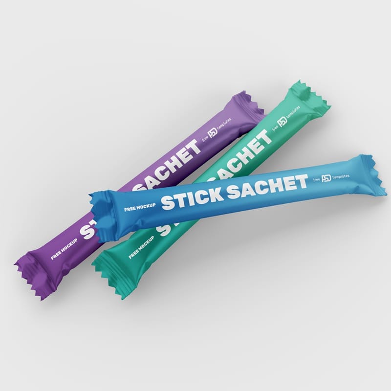 Stick Sachet Mockups PSD