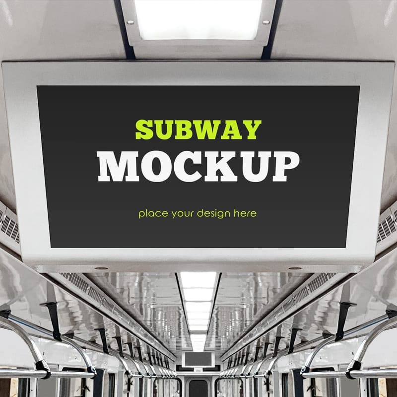 Subway Advertising Mockup PSD