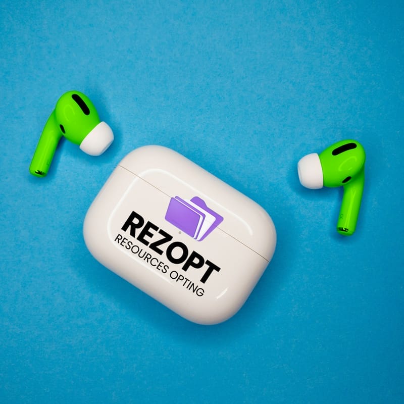 Top View AirPods Mockup PSD