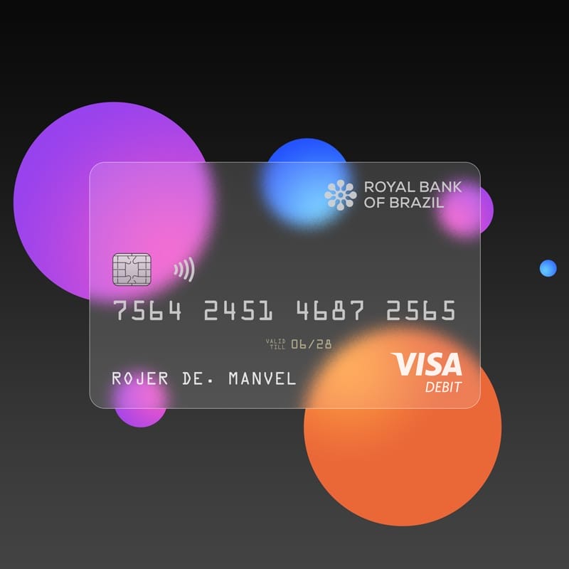 Transparent Credit Card Mockup PSD