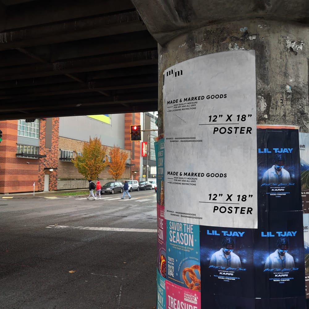 Urban Poster Design Mockup PSD