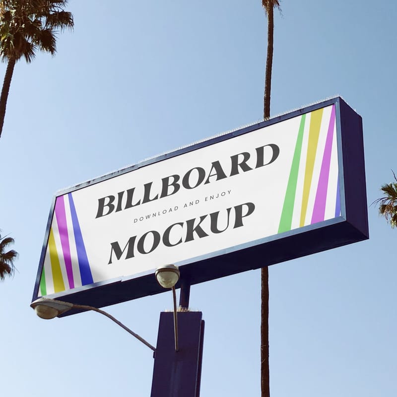 Wide Billboard Mockup PSD