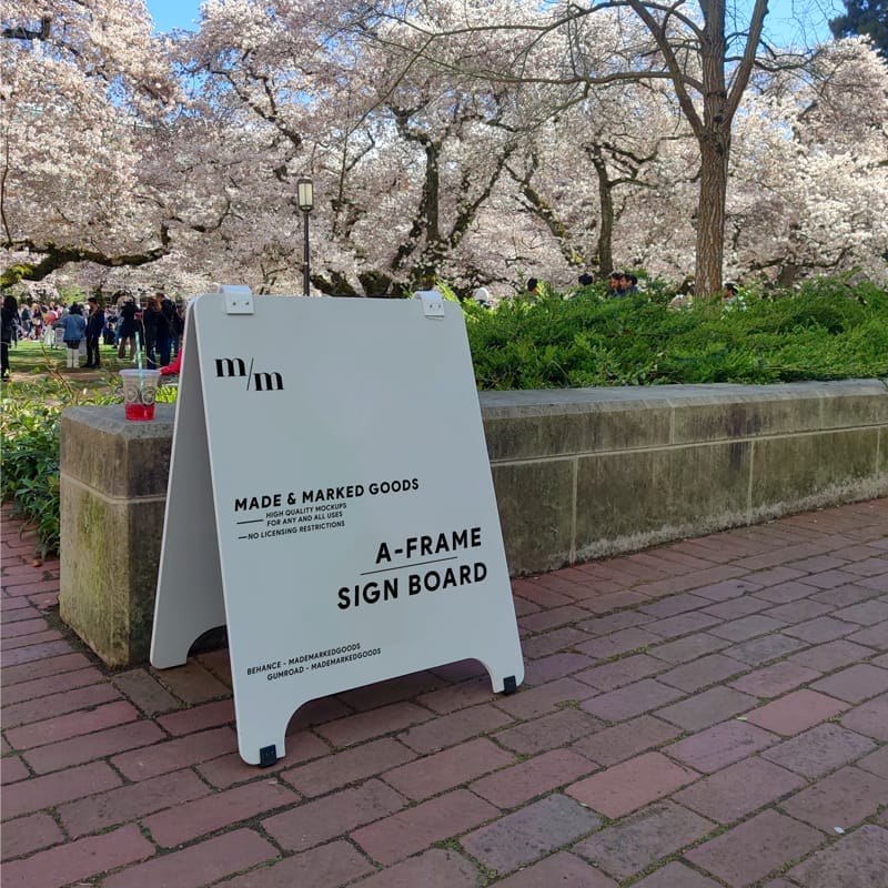 A-Frame Sign Board Mockup PSD