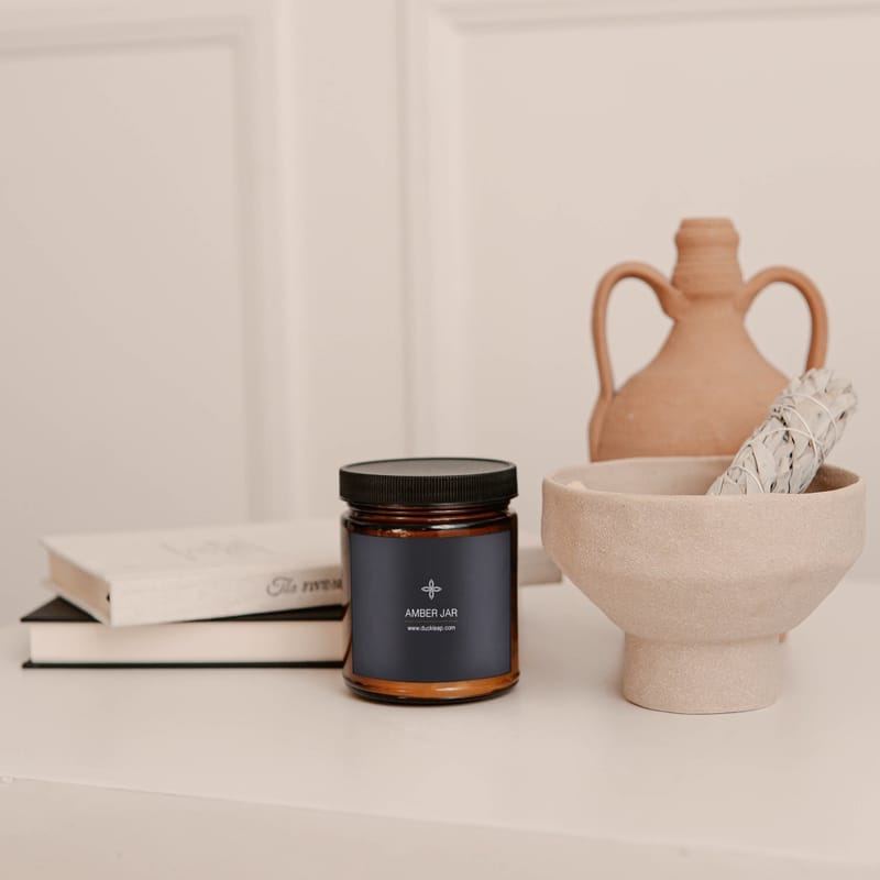 Amber Jar Mockup PSD