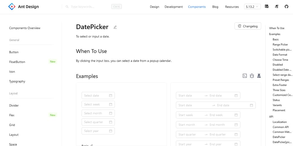 Ant Design DatePicker