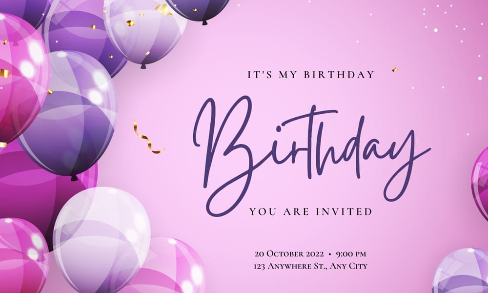 Birthday Invitation Card Template
