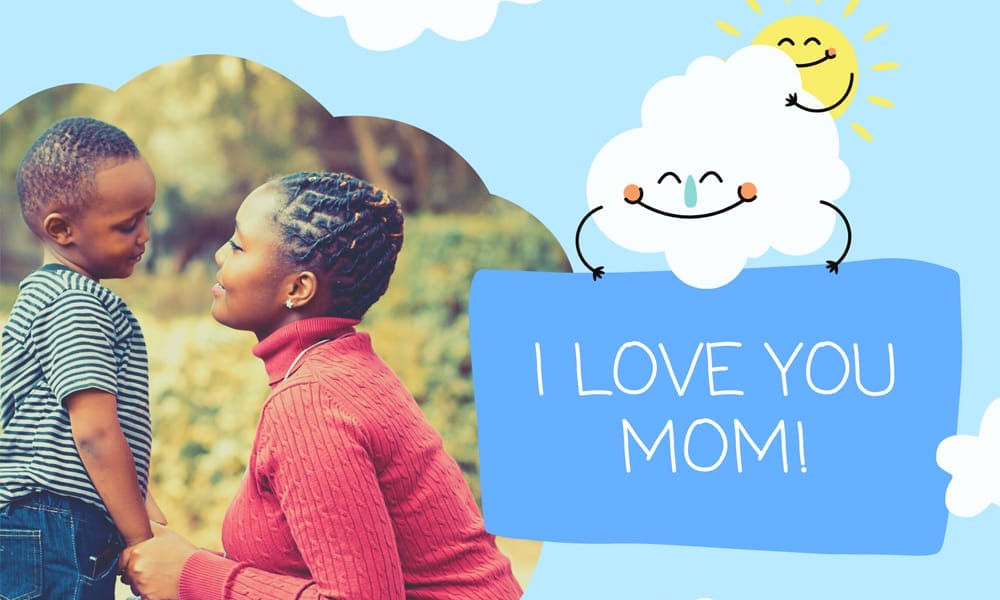 Blue Clouds Print Postcard Template