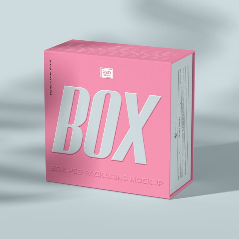 Box Packaging Mockup Template PSD