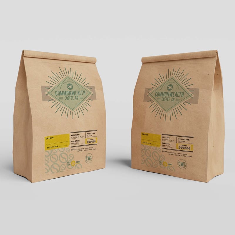 Burger Paper Bag Mockup PSD