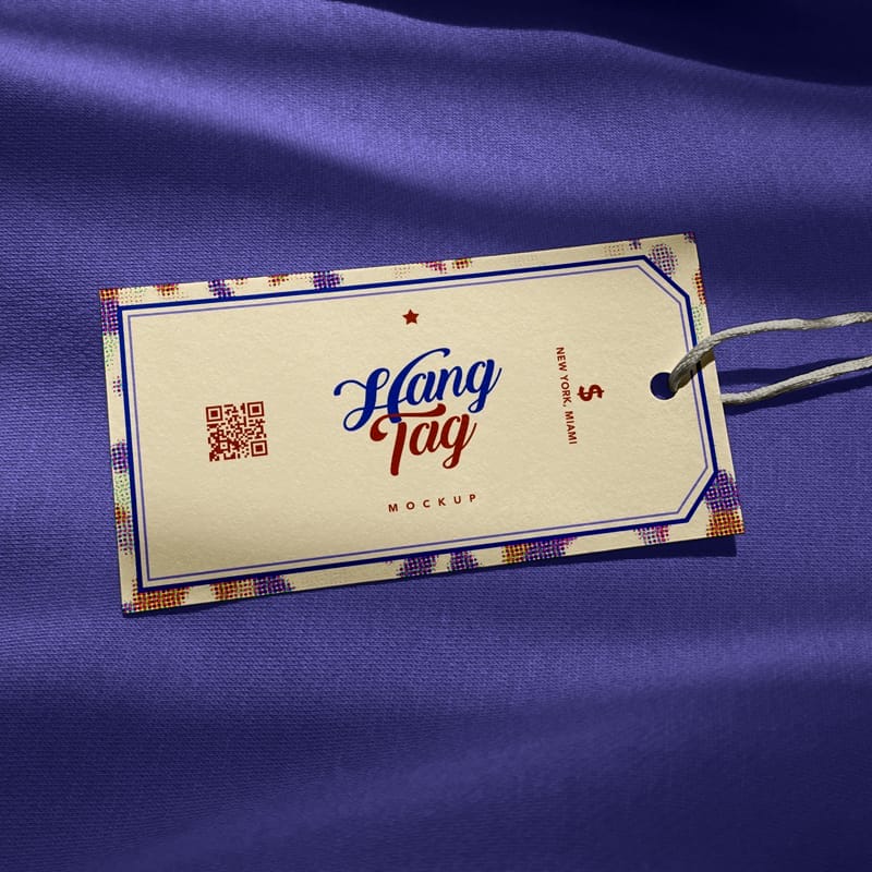 Clothing Hang Tag Mockup Design PSD