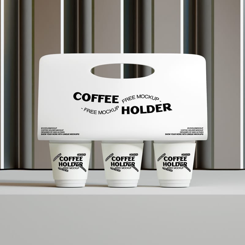 Coffee Holder Mockup Template PSD