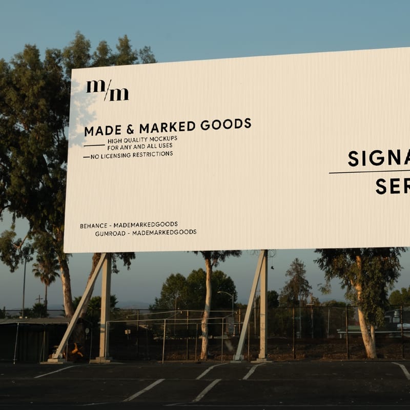 Corrugated Billboard Mockup PSD