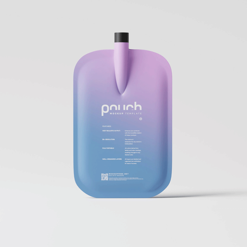 Cosmetic Refill Pouch Mockups PSD