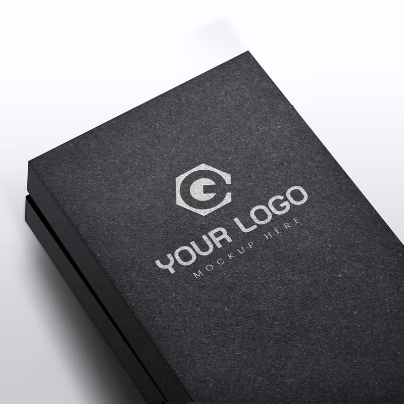 Debossed Effect 3D Logo Mockup PSD