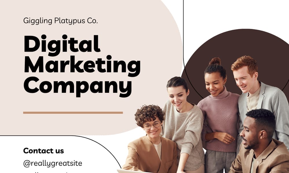 Digital Marketing Company Postcard Template
